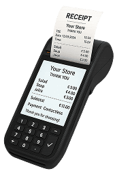 Delivando payment terminal receipt
